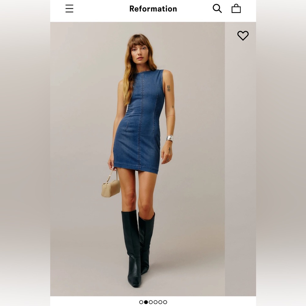 Reformation Kendi Denim Mini Dress